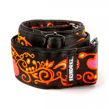 Ремень гитарный Dunlop JH23 2" Jimi Hendrix Blacklight Monterey Orange