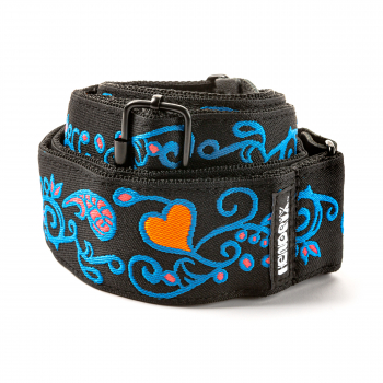 Ремень гитарный Dunlop JH24 2" Jimi Hendrix Blacklight Monterey Blue