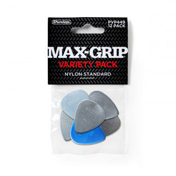Набір медіаторів Dunlop PVP449 MAX-GRIP® Nylon Standard Pick Variety Pack - (12 шт.)