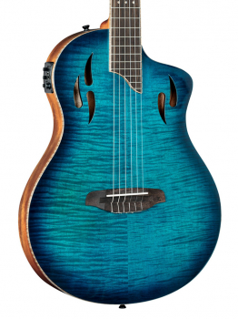 Классическая гитара Ortega TourPlayer DeLuxe Nylon Flamed Maple Blue (с чехлом)
