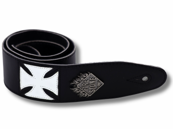 Ремінь для гітари GEWA Fire&Stone Iron Cross Heavy Black