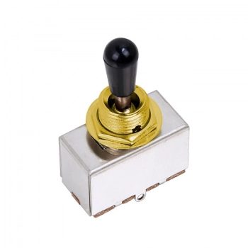 Перемикач 3-позиційний Partsland Toggle Switch Box Type Les Paul Style Black Gold