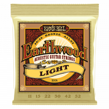 Струни для акустичної гітари Ernie Ball Earthwood 80/20 Bronze P02004, 11-52