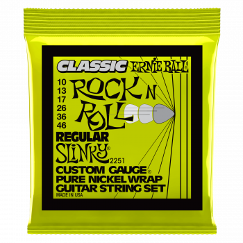 Струни для електрогітари Ernie Ball Regular Slinky Pure Nickel P02251, 10-46