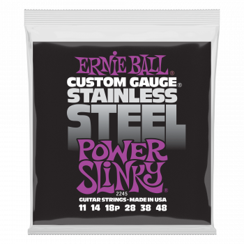 Струни для електрогітари Ernie Ball Power Slinky Stainless Steel P02245, 11-48