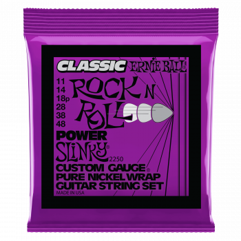 Струни для електрогітари Ernie Ball Power Slinky Pure Nickel P02250, 11-48