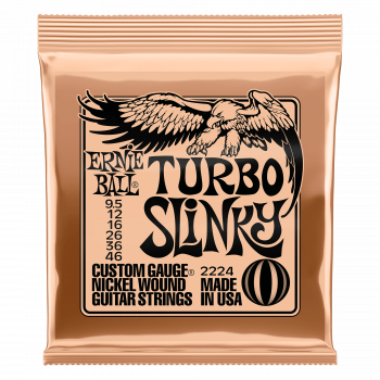 Струни для електрогітари Ernie Ball Turbo Slinky Nickel Wound P02224, 9,5-46