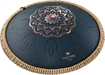 Глюкофон Meinl Sonic Energy OSTD2NBE Octave Steel Tongue Drum D Amara (16") Navy Blue, Floral Design