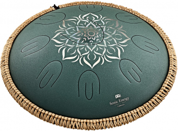 Глюкофон Meinl Sonic Energy OSTD3DGE Octave Steel Tongue Drum F-Major (16") Dark Green, Floral Design