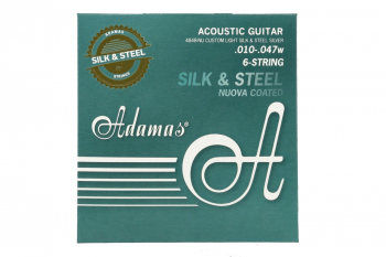 Струны для акустической гитары Adamas Nuova Coated Silk & Steel 4848NU, 10-47w
