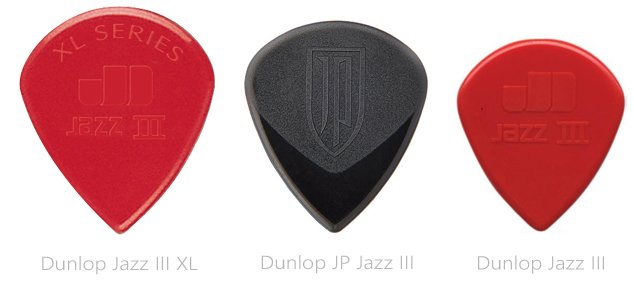 Dunlop Jazz III, Dunlop Jazz III XL, Dunlop Jazz III John Petrucci