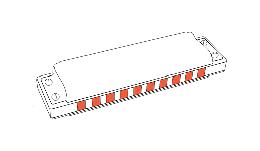 Губная гармошка Hohner Progressive Pentaharp M2110X A-minor