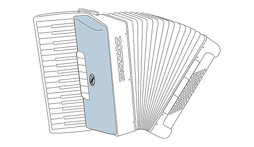 Акордеон Hohner Bravo II 48 Dark Blue A16542 SilentKey (з чохлом)