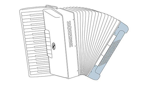 Акордеон Hohner Bravo II 48 Dark Blue A16542 SilentKey (з чохлом)