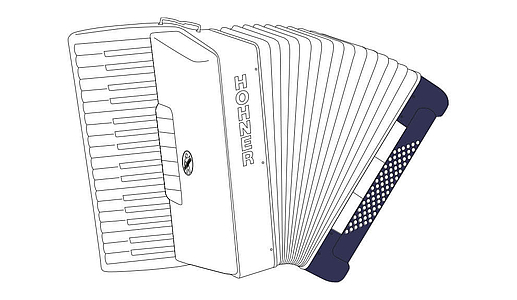 Аккордеон Hohner Amica Forte IV 120 Black A38321 OptiSound SilentKey (с чехлом)