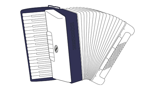 Аккордеон Hohner Amica Forte IV 120 Black A38321 OptiSound SilentKey (с чехлом)