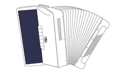 Аккордеон Hohner Amica Forte IV 120 Black A38321 OptiSound SilentKey (с чехлом)